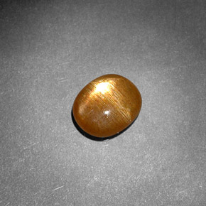 1.18克拉天然棕色星光日光石，椭圆形切割，8.5×7.2毫米，不透明