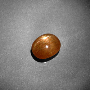 1.98克拉天然棕色星光日光石，椭圆形切割，9.1×7.3毫米，不透明