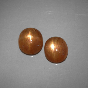 克拉天然星日光石，椭圆形切割，半透明