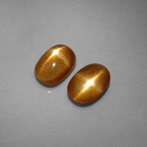 天然棕色星光日光石，椭圆形切割，8.5×6毫米，不透明