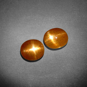 克拉天然星日光石，椭圆形切割，不透明