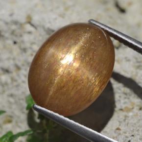 9.58克拉天然星日光石，椭圆形切割，不透明