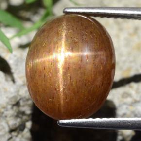 9.75克拉天然星日光石，椭圆形切割，不透明