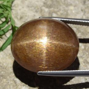 39.02克拉天然星光日光石，椭圆形切割，不透明