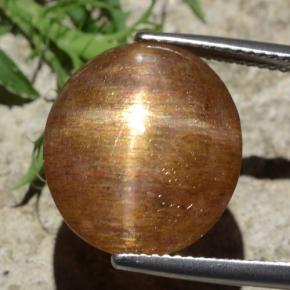 12.29克拉天然星日光石，椭圆形切割，不透明