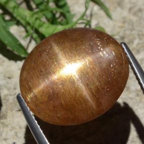 12.29克拉天然星日光石，椭圆形切割，不透明