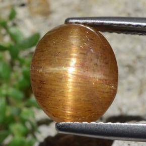 4.53克拉天然星日光石，椭圆形切割，不透明