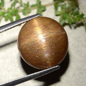 15.15克拉天然星日光石，圆形切割，不透明