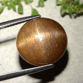 15.15克拉天然星日光石，圆形切割，不透明