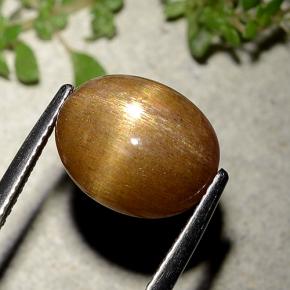 6.21克拉天然星光日光石，椭圆形切割，不透明