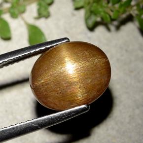 6.21克拉天然星光日光石，椭圆形切割，不透明