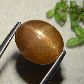 7.51克拉天然星日光石，椭圆形切割，不透明