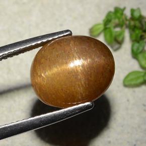 7.51克拉天然星日光石，椭圆形切割，不透明