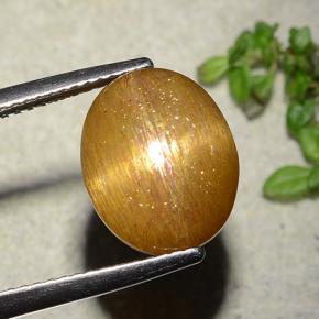 5.86克拉天然星光日光石，椭圆形切割，不透明