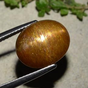 8.81克拉天然星光日光石，椭圆形切割，不透明