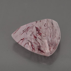 5.30克拉天然粉色草莓石英，透明，12.5×12.1毫米，透明/半透明