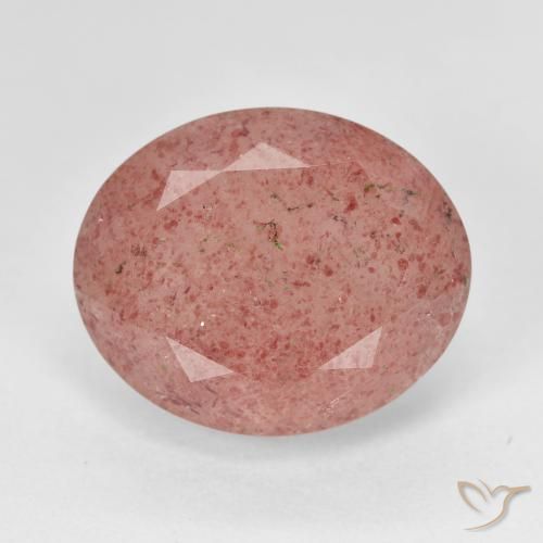 11.60ct 天然 中红 草莓石英, 椭圆形, 半透明