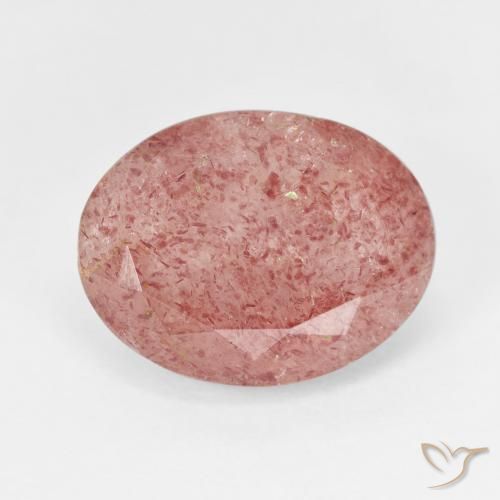 7.35ct 天然 中粉红色 草莓石英, 椭圆形, 半透明