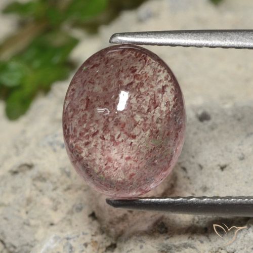 3.36ct 天然 玫瑰粉色 草莓石英, 椭圆形, 半透明