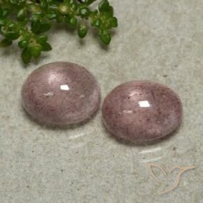 6.34克拉天然草莓石英，椭圆形，半透明