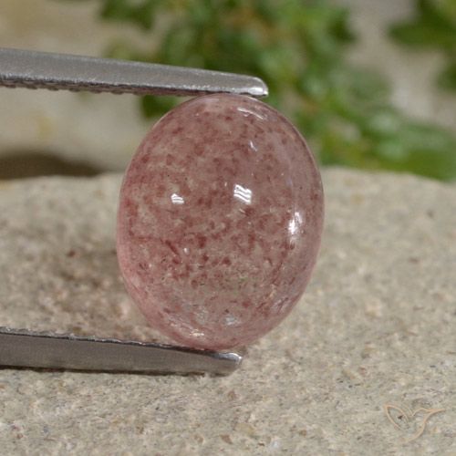 3.90ct 天然 粉色调 草莓石英, 椭圆形, 半透明