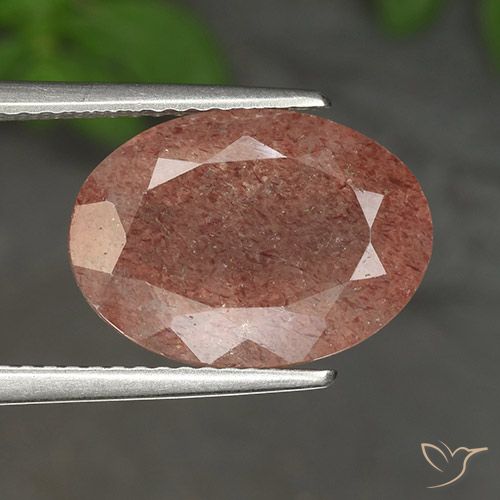 5.50ct 天然 中粉红色 草莓石英, 椭圆形, 半透明