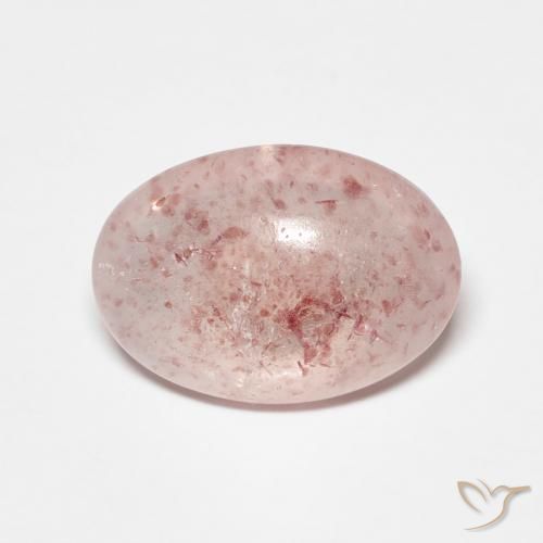 3.32ct 天然 中粉红色 草莓石英, 椭圆形, 半透明