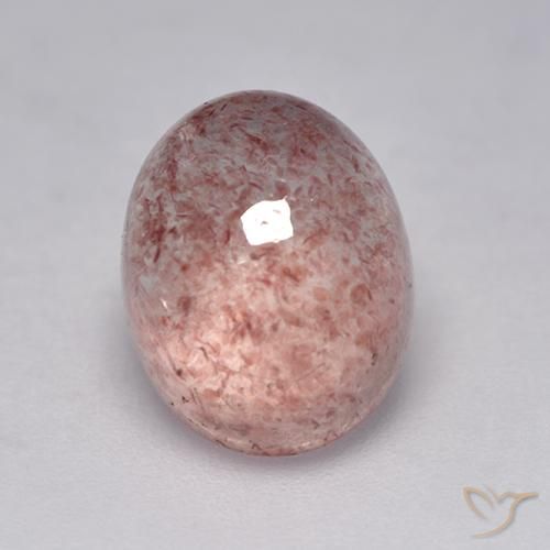 3.97ct 天然 大地粉色 草莓石英, 椭圆形, 半透明
