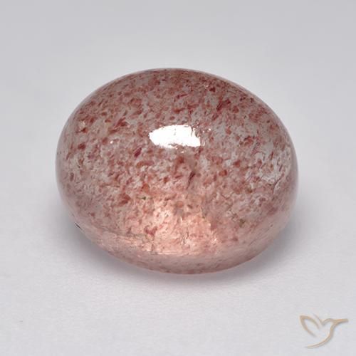 7.08ct 天然 中粉红色 草莓石英, 椭圆形, 半透明