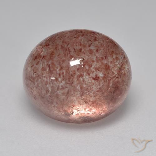 8.68ct 天然 中粉红色 草莓石英, 椭圆形, 半透明