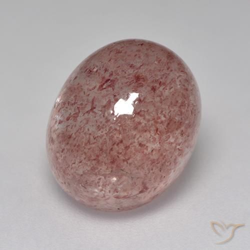 7.57ct 天然 大地粉色 草莓石英, 椭圆形, 半透明