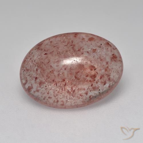 3.68ct 天然 玫瑰粉色 草莓石英, 椭圆形, 半透明