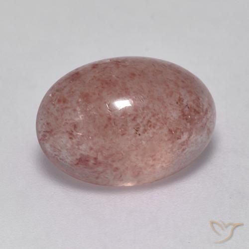4.54ct 天然 大地粉色 草莓石英, 椭圆形, 半透明