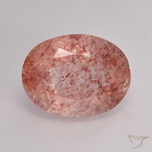 1.94ct 天然 玫瑰粉色 草莓石英, 椭圆形, 半透明