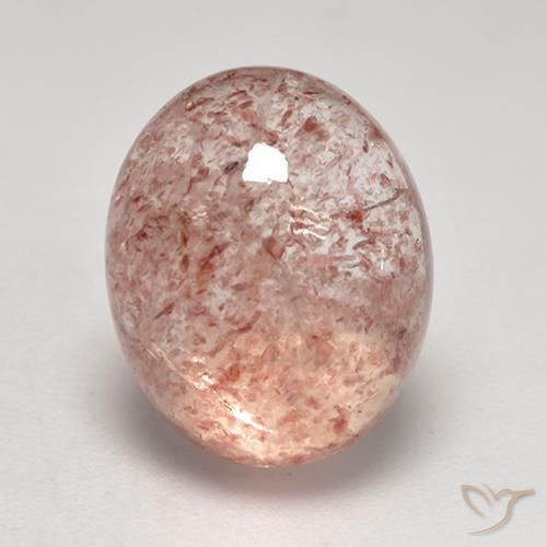 7.39ct 天然 中浅粉色 草莓石英, 椭圆形, 透明