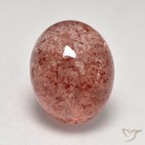 7.86ct 天然 浅砖红色 草莓石英, 椭圆形, 半透明