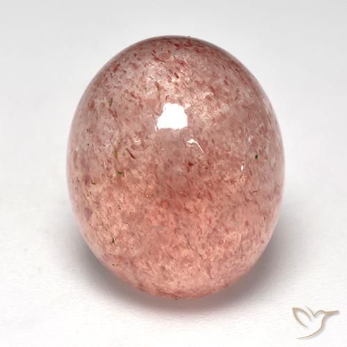10.85ct 天然 浅淡粉色 草莓石英, 椭圆形, 半透明
