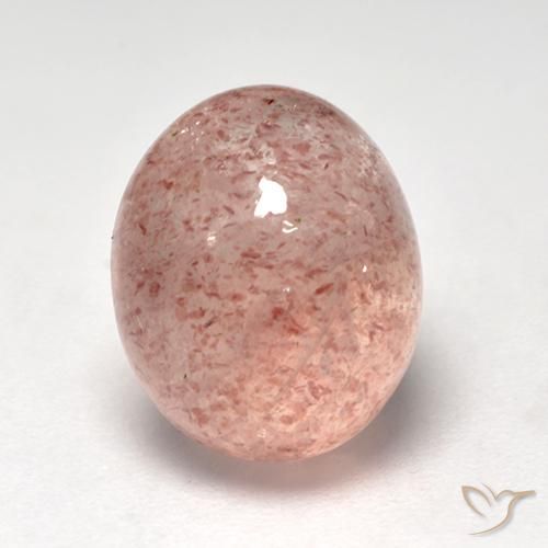 5.76ct 天然 大地粉色 草莓石英, 椭圆形, 半透明