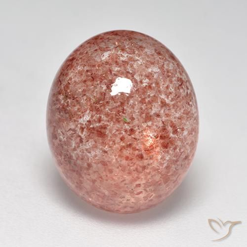 8.00ct 天然 中粉红色 草莓石英, 椭圆形, 半透明
