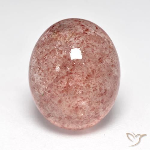 7.11ct 天然 中浅粉色 草莓石英, 椭圆形, 半透明