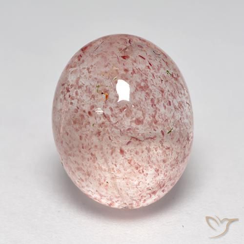 4.81ct 天然 火烈鸟粉色 草莓石英, 椭圆形, 透明