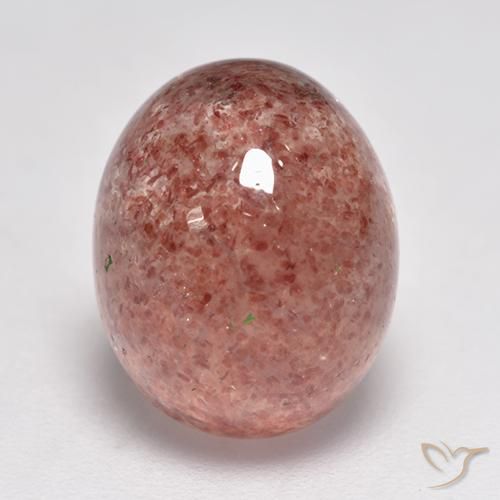 5.97ct 天然 亮粉色 草莓石英, 椭圆形, 半透明