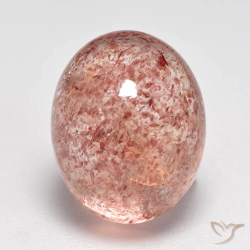 5.28ct 天然 中浅粉色 草莓石英, 椭圆形, 半透明