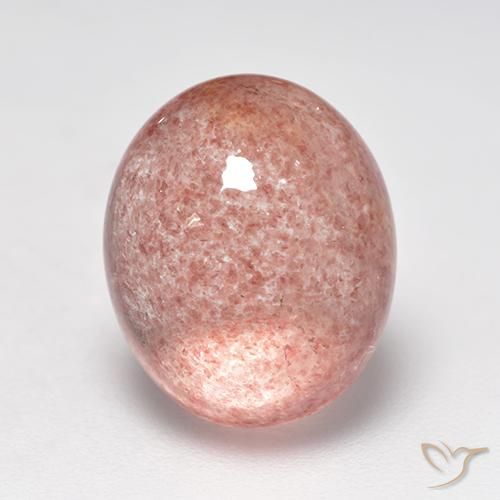 6.70ct 天然 中浅粉色 草莓石英, 椭圆形, 半透明