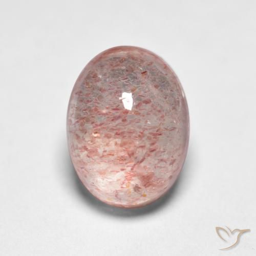 1.76ct 天然 浅粉色 草莓石英, 椭圆形, 透明