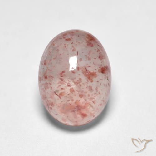 1.82ct 天然 浅粉色 草莓石英, 椭圆形, 透明