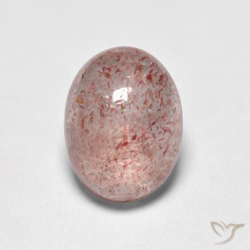 1.56ct 天然 浅粉色 草莓石英, 椭圆形, 半透明