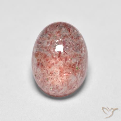 1.59ct 天然 大地粉色 草莓石英, 椭圆形, 半透明