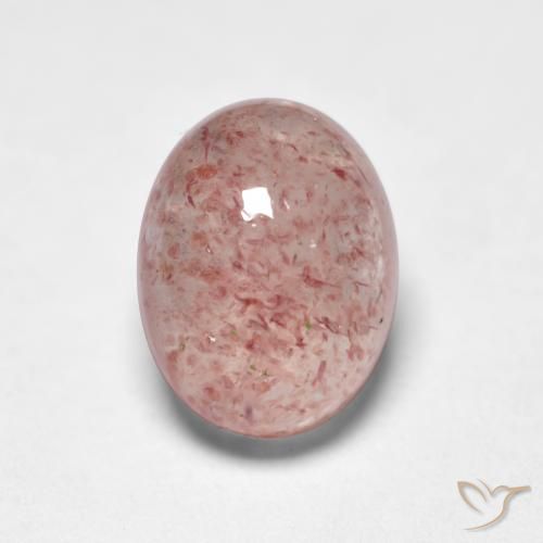 1.73ct 天然 浅粉色 草莓石英, 椭圆形, 半透明