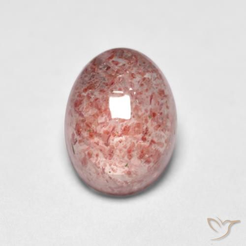 1.58ct 天然 中粉红色 草莓石英, 椭圆形, 透明